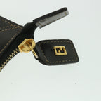 FENDI Zucca Canvas Clutch Bag Black Brownyk9025