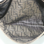 FENDI Zucca Canvas Clutch Bag Black Brownyk9025