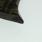 FENDI Zucca Canvas Clutch Bag Black Brownyk9025