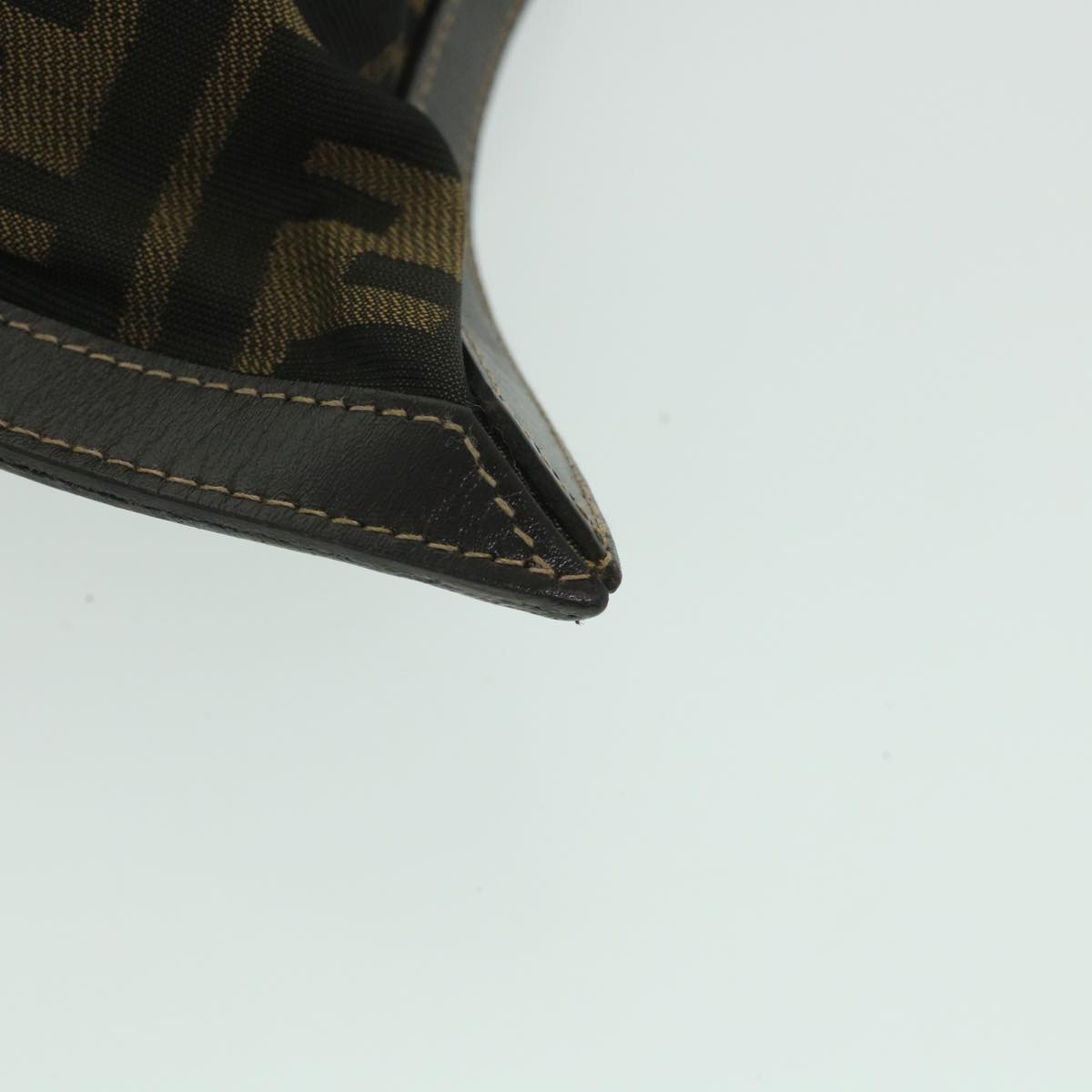 FENDI Zucca Canvas Clutch Bag Black Brownyk9025