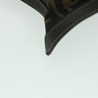 FENDI Zucca Canvas Clutch Bag Black Brownyk9025