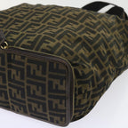 FENDI Zucca Canvas Tote Bag Black Brownyk9026