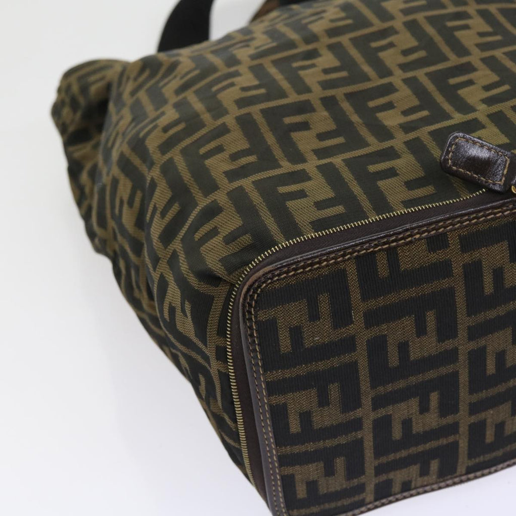 FENDI Zucca Canvas Tote Bag Black Brownyk9026