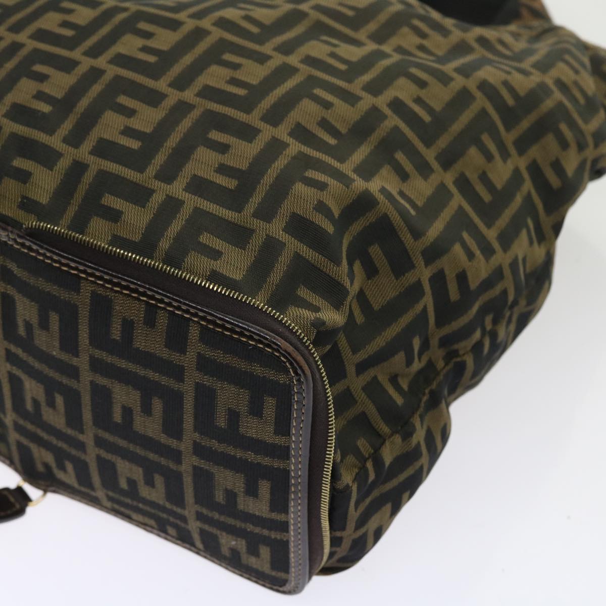 FENDI Zucca Canvas Tote Bag Black Brownyk9026