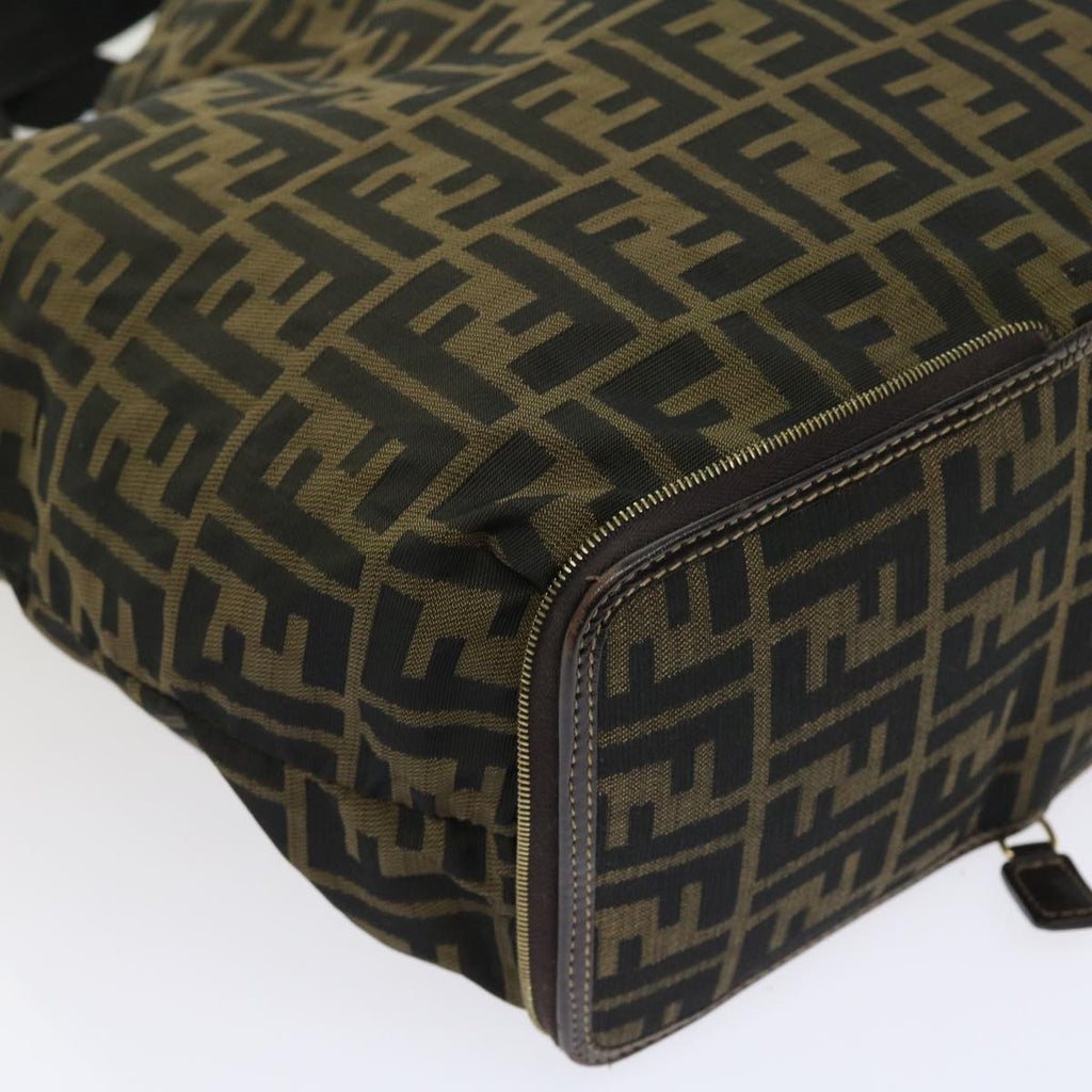 FENDI Zucca Canvas Tote Bag Black Brownyk9026