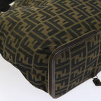 FENDI Zucca Canvas Tote Bag Black Brownyk9026
