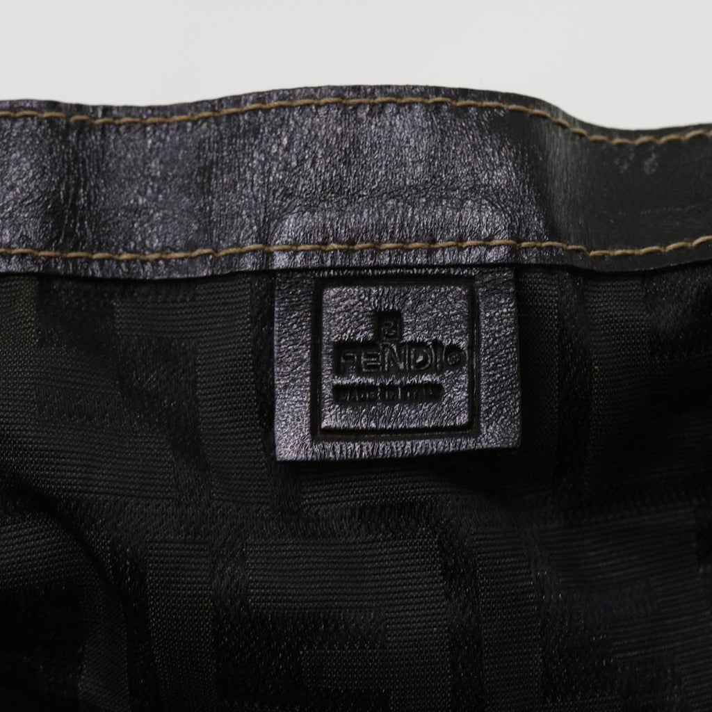FENDI Zucca Canvas Tote Bag Black Brownyk9026