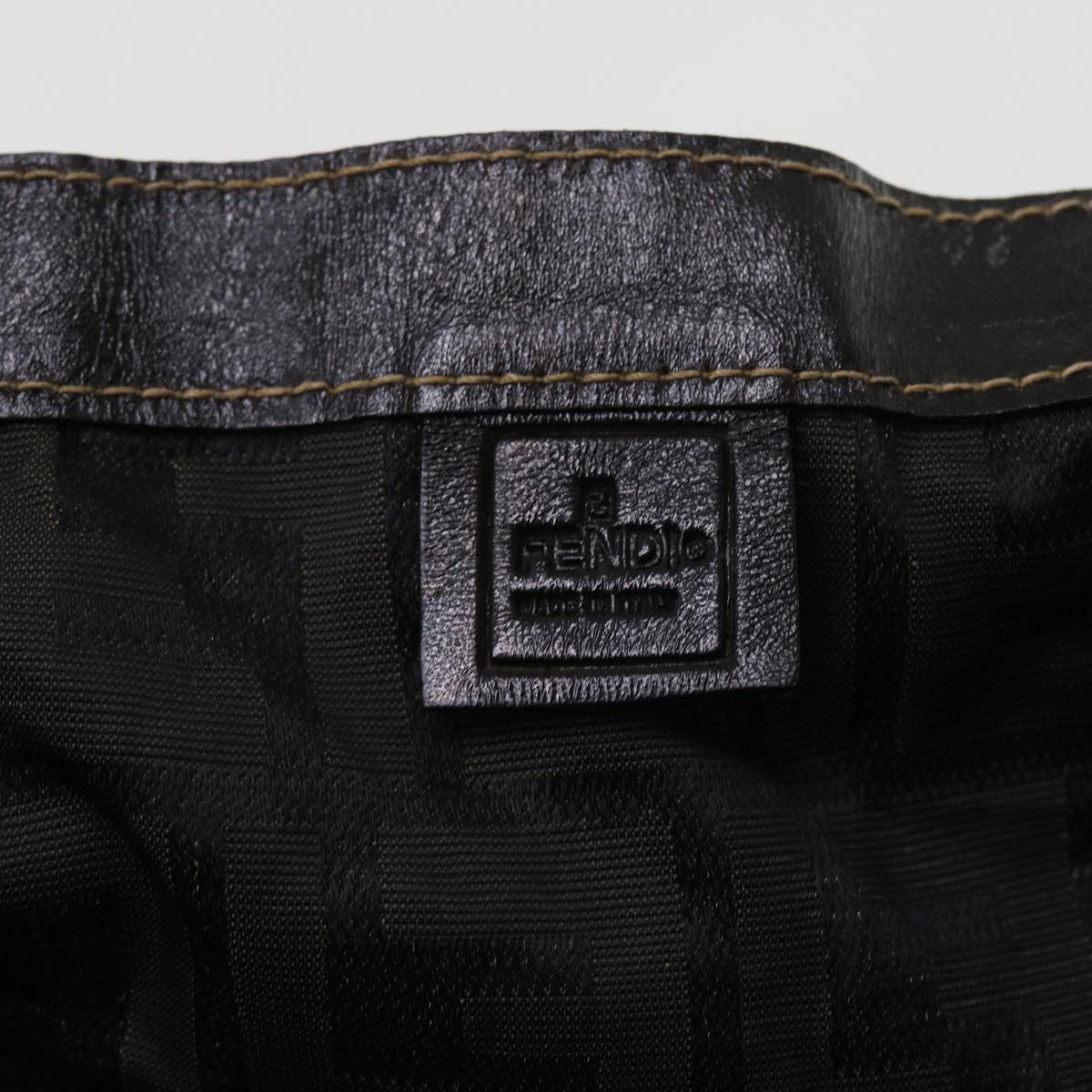 FENDI Zucca Canvas Tote Bag Black Brownyk9026