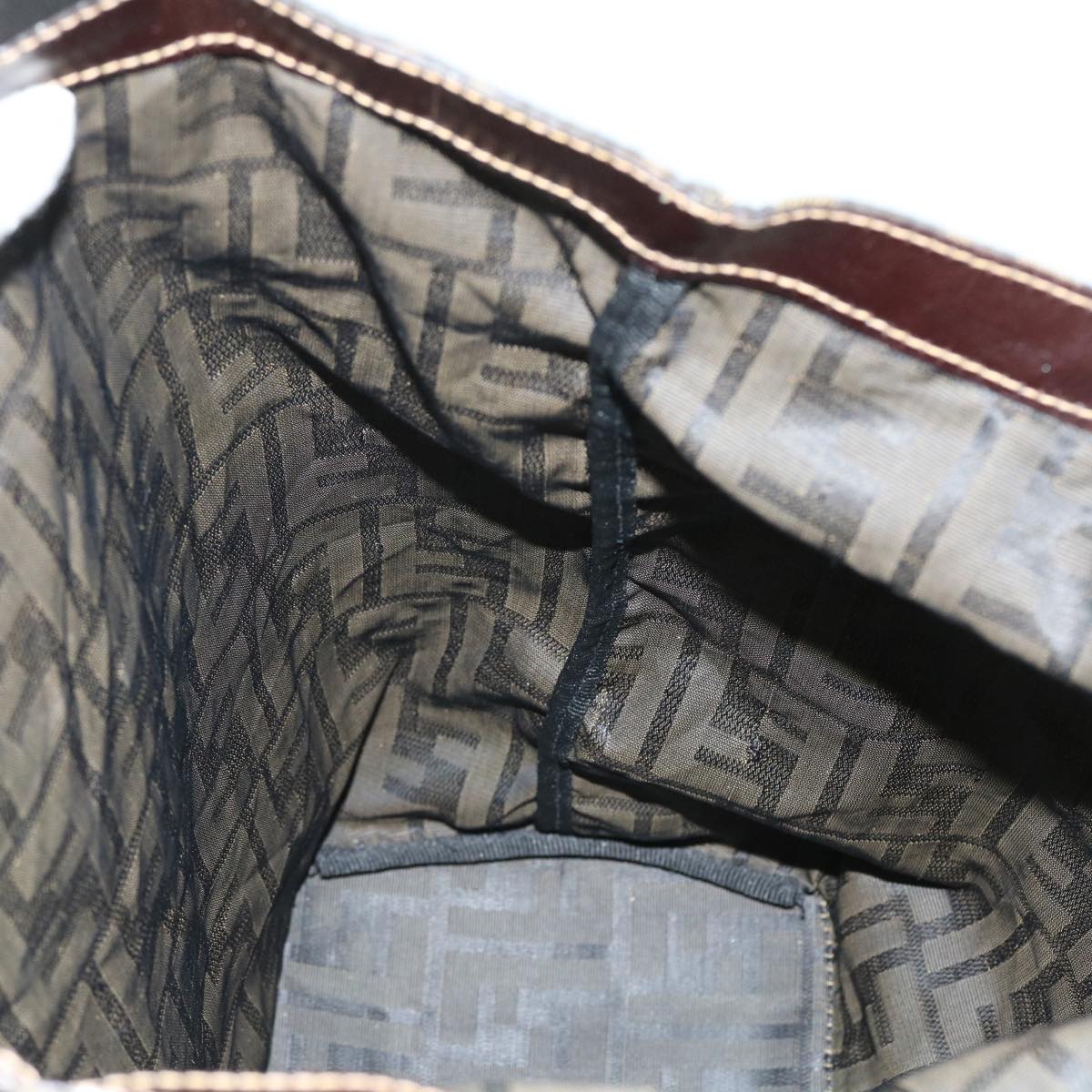 FENDI Zucca Canvas Tote Bag Black Brownyk9026