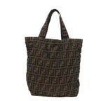 FENDI Zucca Canvas Tote Bag Black Brownyk9026