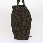 FENDI Zucca Canvas Tote Bag Black Brownyk9026