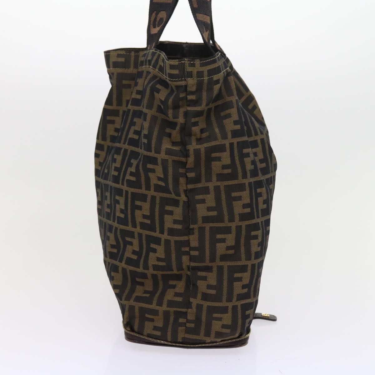 FENDI Zucca Canvas Tote Bag Black Brownyk9026