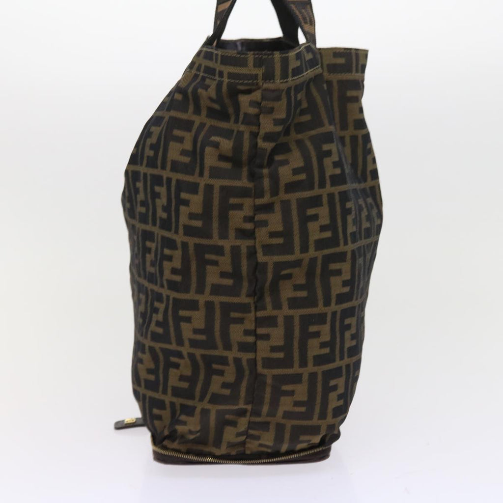 FENDI Zucca Canvas Tote Bag Black Brownyk9026
