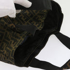 FENDI Zucca Canvas Tote Bag Black Brownyk9026