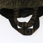 FENDI Zucca Canvas Tote Bag Black Brownyk9026