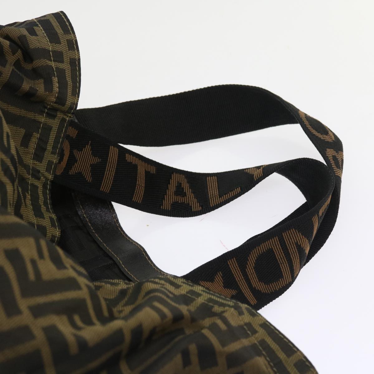 FENDI Zucca Canvas Tote Bag Black Brownyk9026