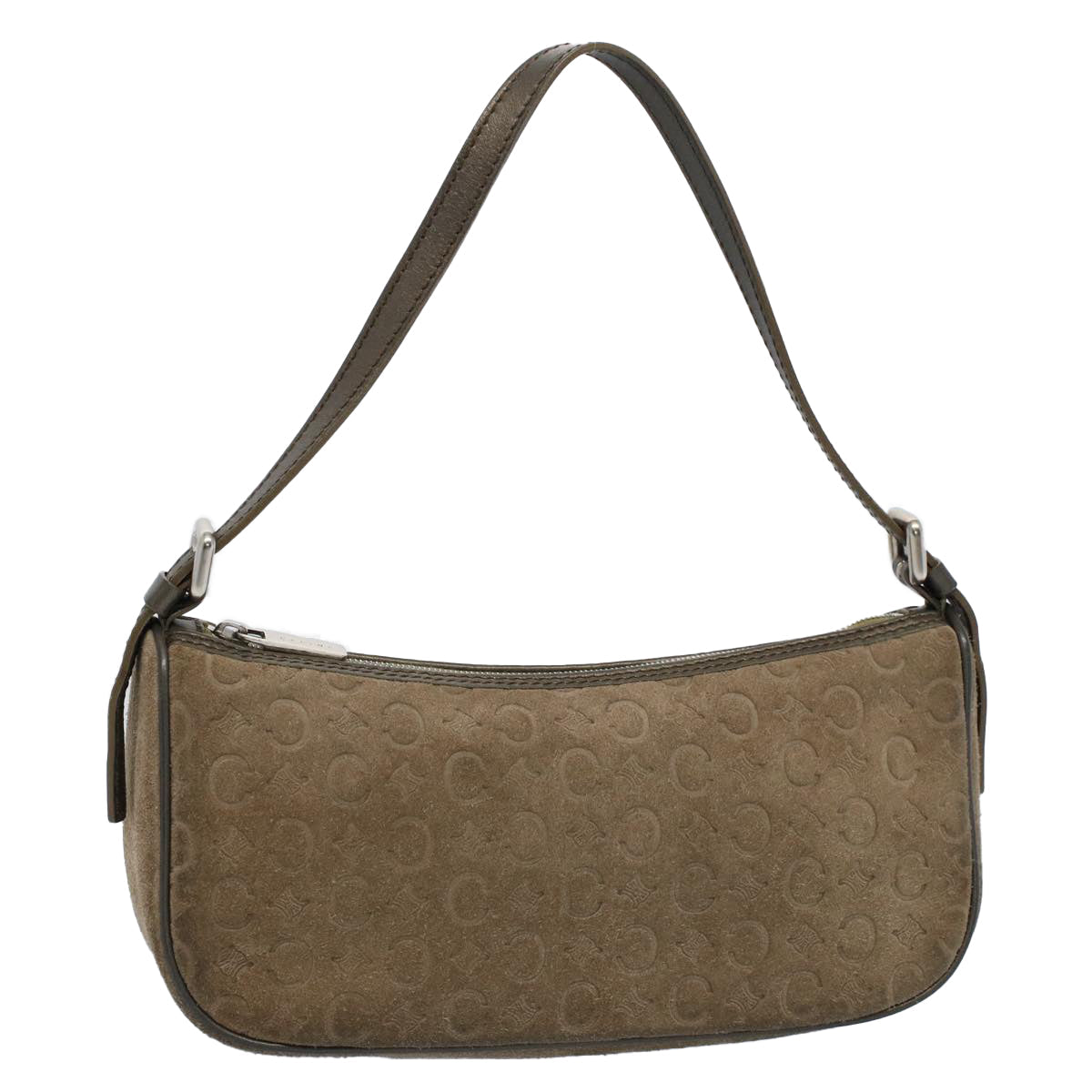 CELINE C Macadam Canvas Accessory Pouch Brown 9030