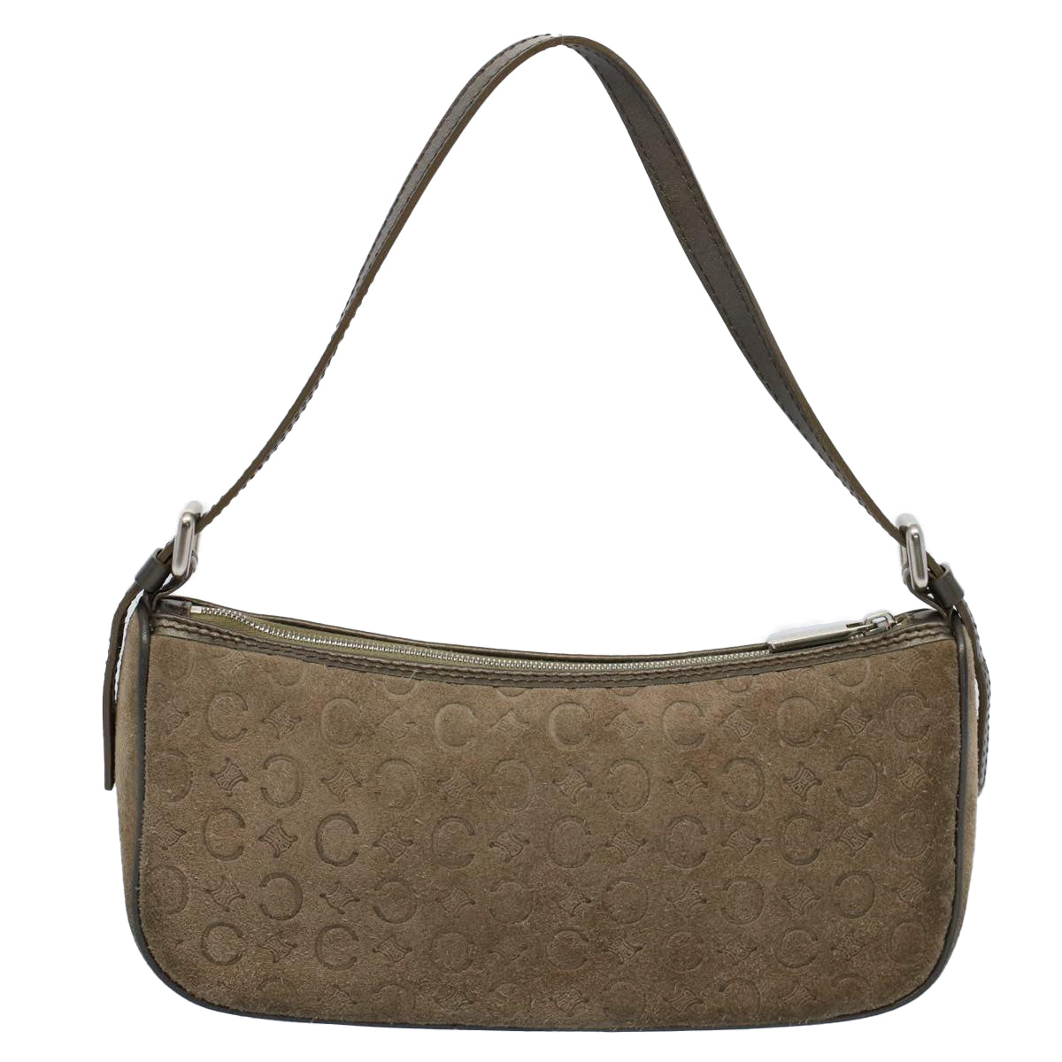 CELINE C Macadam Canvas Accessory Pouch Brown 9030