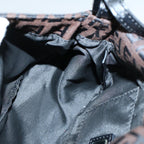 FENDI Zucchino Canvas Mini Mamma Baguette Shoulder Bag Brownyk9034