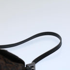 FENDI Zucchino Canvas Mini Mamma Baguette Shoulder Bag Brownyk9034