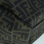 FENDI Zucca Canvas Shoulder Bag Coated Canvas Brown Blackyk9059