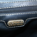 FENDI Zucca Canvas Shoulder Bag Coated Canvas Brown Blackyk9059