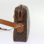 CELINE Macadam Canvas Shoulder Bag PVC Leather Brown 9063