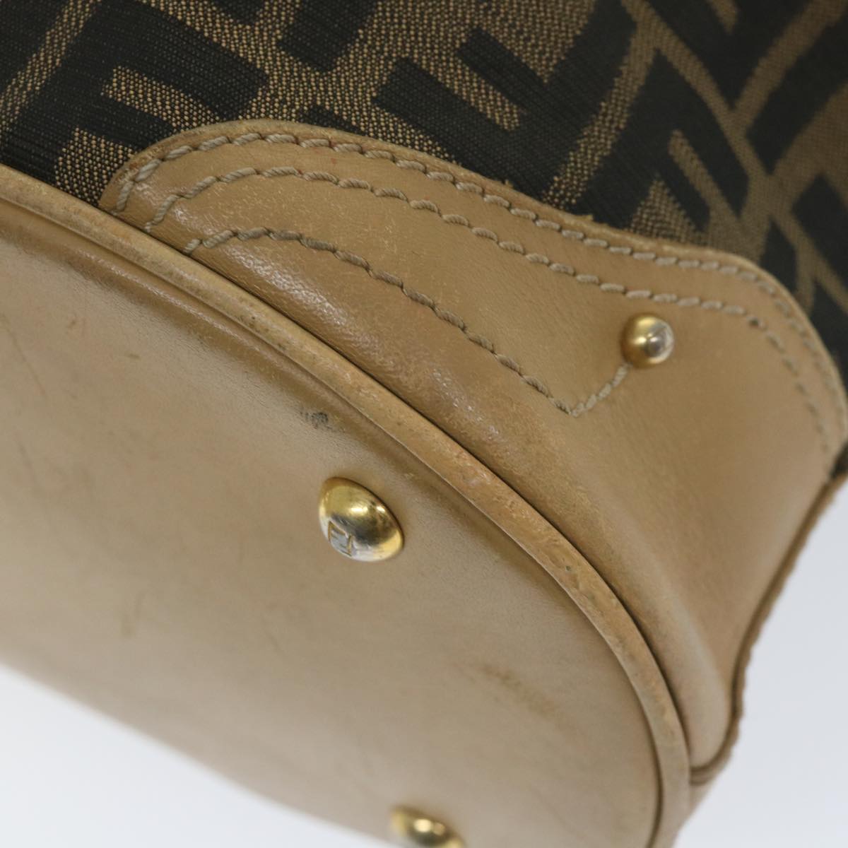 FENDI Zucca Canvas Tote Bag Black Brownyk9074