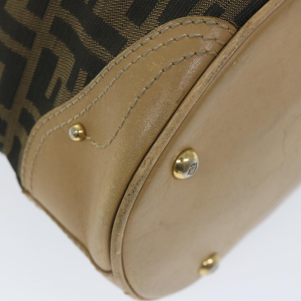 FENDI Zucca Canvas Tote Bag Black Brownyk9074
