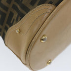 FENDI Zucca Canvas Tote Bag Black Brownyk9074