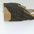 FENDI Zucca Canvas Tote Bag Black Brownyk9074