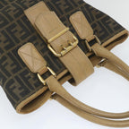 FENDI Zucca Canvas Tote Bag Black Brownyk9074