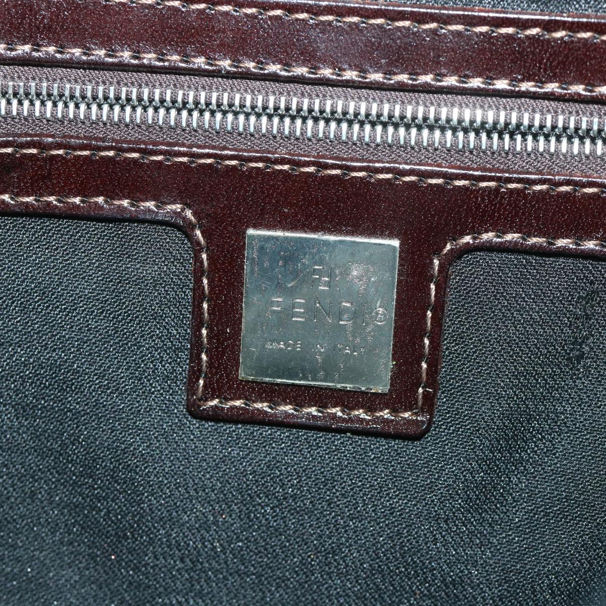 FENDI Mamma Baguette Shoulder Bag Suede Blackyk9075