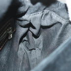 FENDI Mamma Baguette Shoulder Bag Suede Blackyk9075