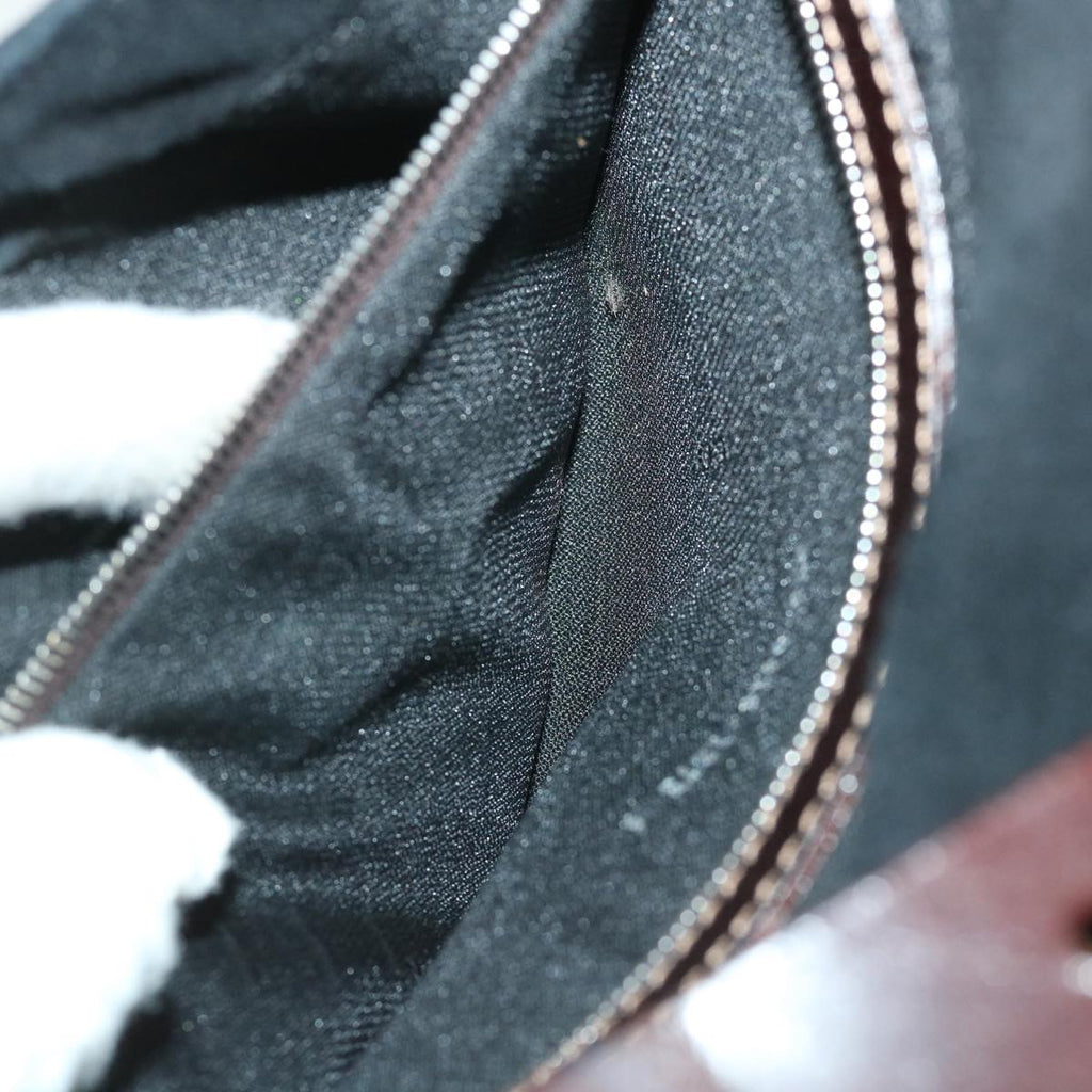 FENDI Mamma Baguette Shoulder Bag Suede Blackyk9075