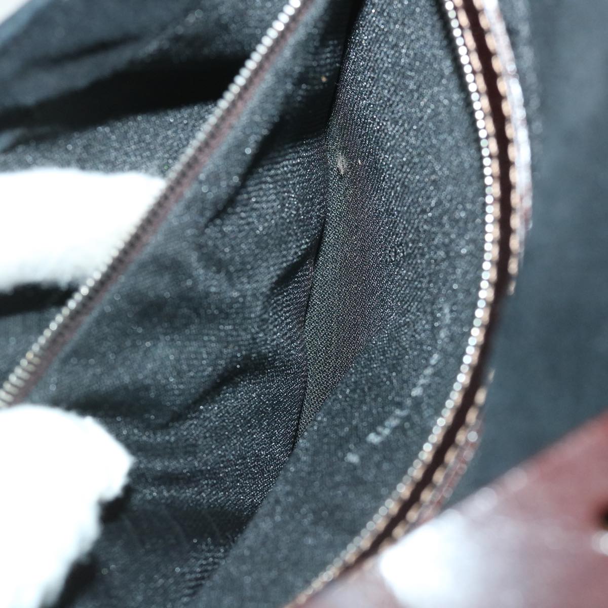 FENDI Mamma Baguette Shoulder Bag Suede Blackyk9075