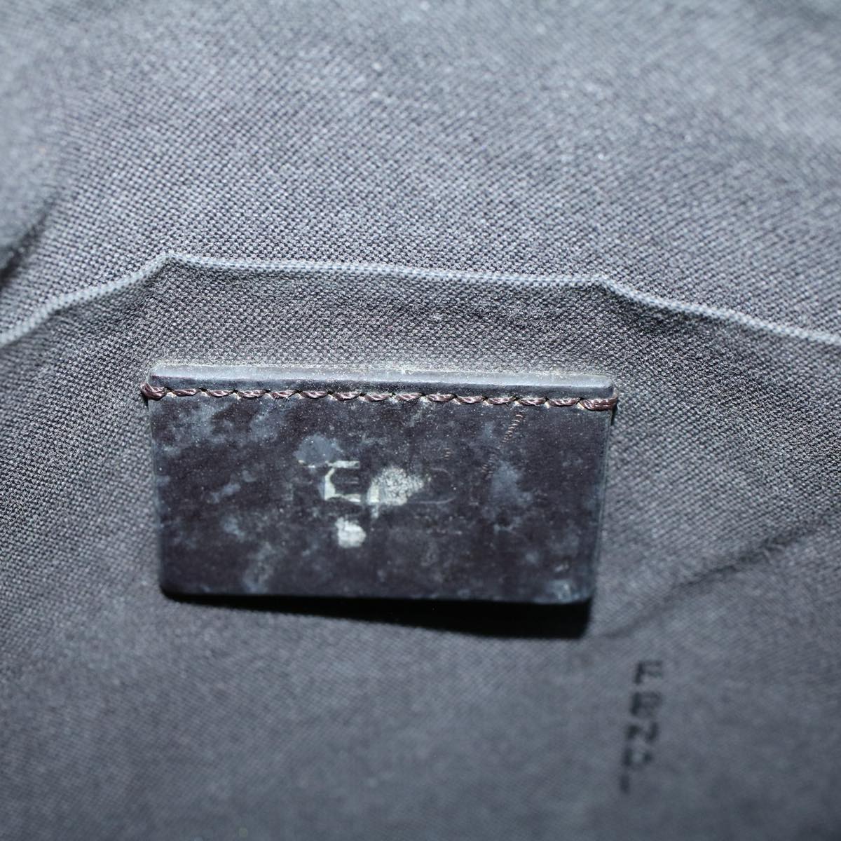 FENDI Zucca Canvas Shoulder Bag Black Brownyk9104