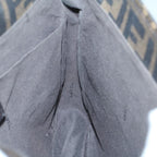 FENDI Zucca Canvas Shoulder Bag Black Brownyk9104