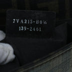 FENDI Zucca Canvas Shoulder Bag Black Brownyk9104