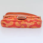 FENDI Mamma Baguette Shoulder Bag Beads Orange 2454 26424 018yk9167