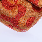 FENDI Mamma Baguette Shoulder Bag Beads Orange 2454 26424 018yk9167