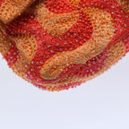 FENDI Mamma Baguette Shoulder Bag Beads Orange 2454 26424 018yk9167