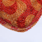 FENDI Mamma Baguette Shoulder Bag Beads Orange 2454 26424 018yk9167