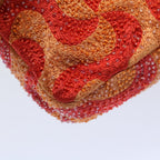 FENDI Mamma Baguette Shoulder Bag Beads Orange 2454 26424 018yk9167