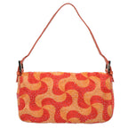 FENDI Mamma Baguette Shoulder Bag Beads Orange 2454 26424 018yk9167