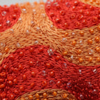 FENDI Mamma Baguette Shoulder Bag Beads Orange 2454 26424 018yk9167