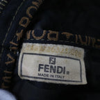 FENDI Zucca Canvas Hand Bag Black Brownyk9170