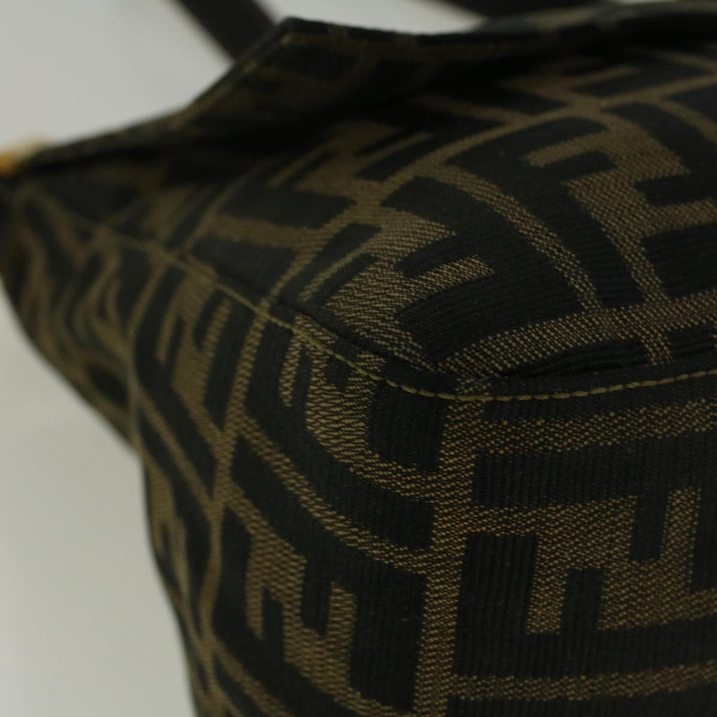 FENDI Zucca Canvas Mamma Baguette Shoulder Bag Brownyk9181