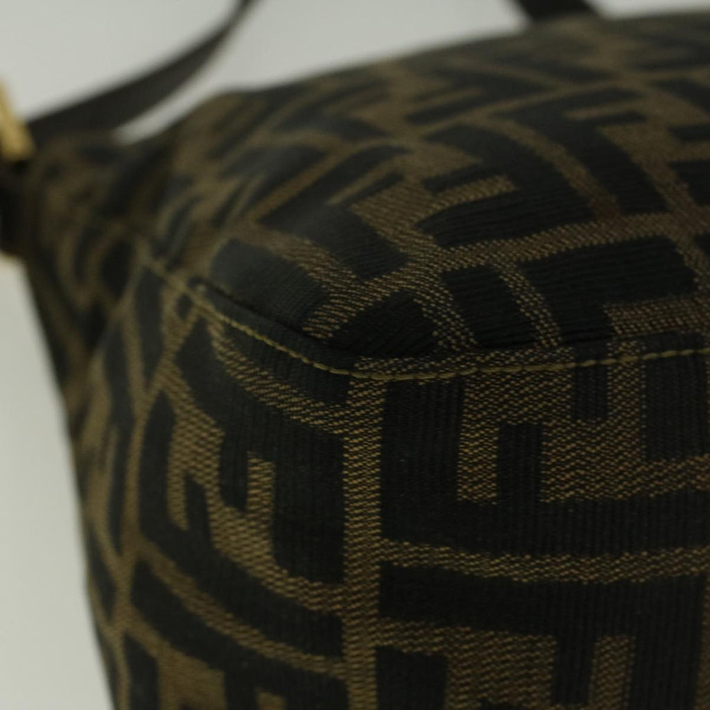 FENDI Zucca Canvas Mamma Baguette Shoulder Bag Brownyk9181