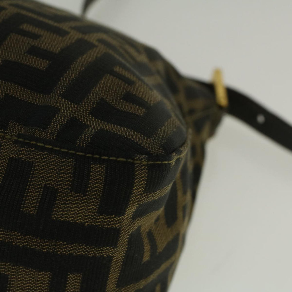 FENDI Zucca Canvas Mamma Baguette Shoulder Bag Brownyk9181